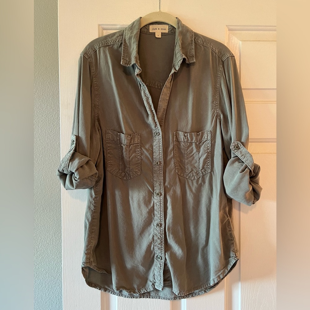 Anthropologie Cloth & Stone Blouse Size Large